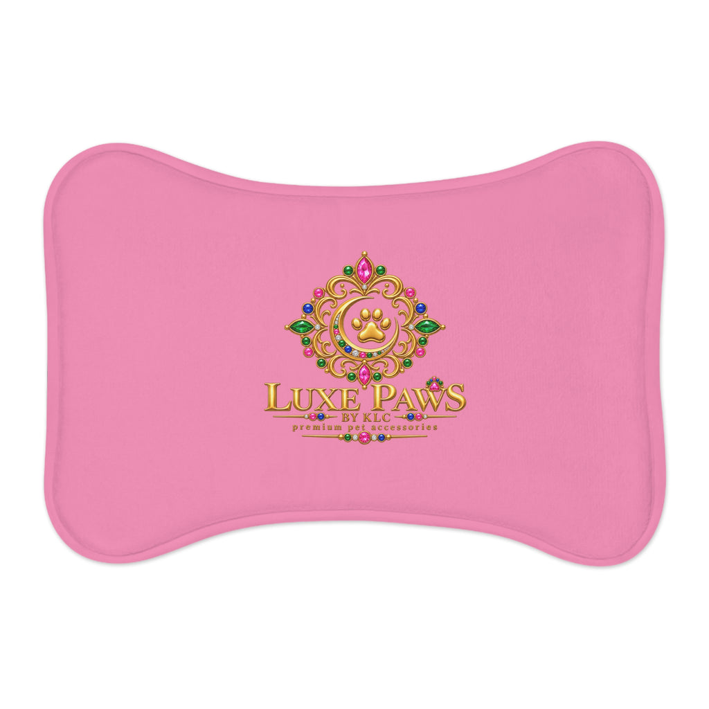 Luxe Paws Pink Pet Feeding Mat — Non-Slip Waterproof Bowl Placemat