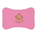 Luxe Paws Pink Pet Feeding Mat — Non-Slip Waterproof Bowl Placemat