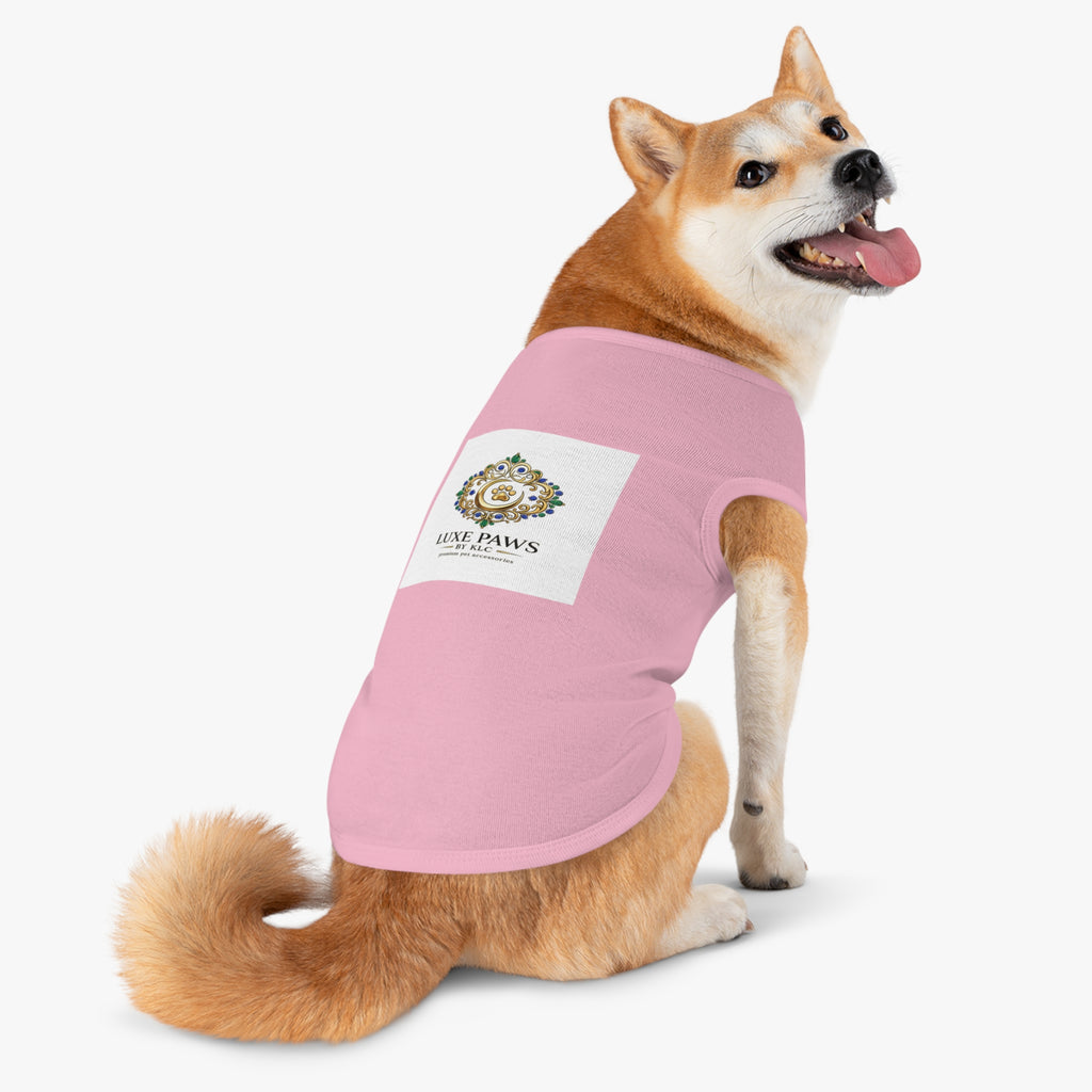 Luxe Paws Pet Tank Top — Ornate Paw Logo Dog Tee