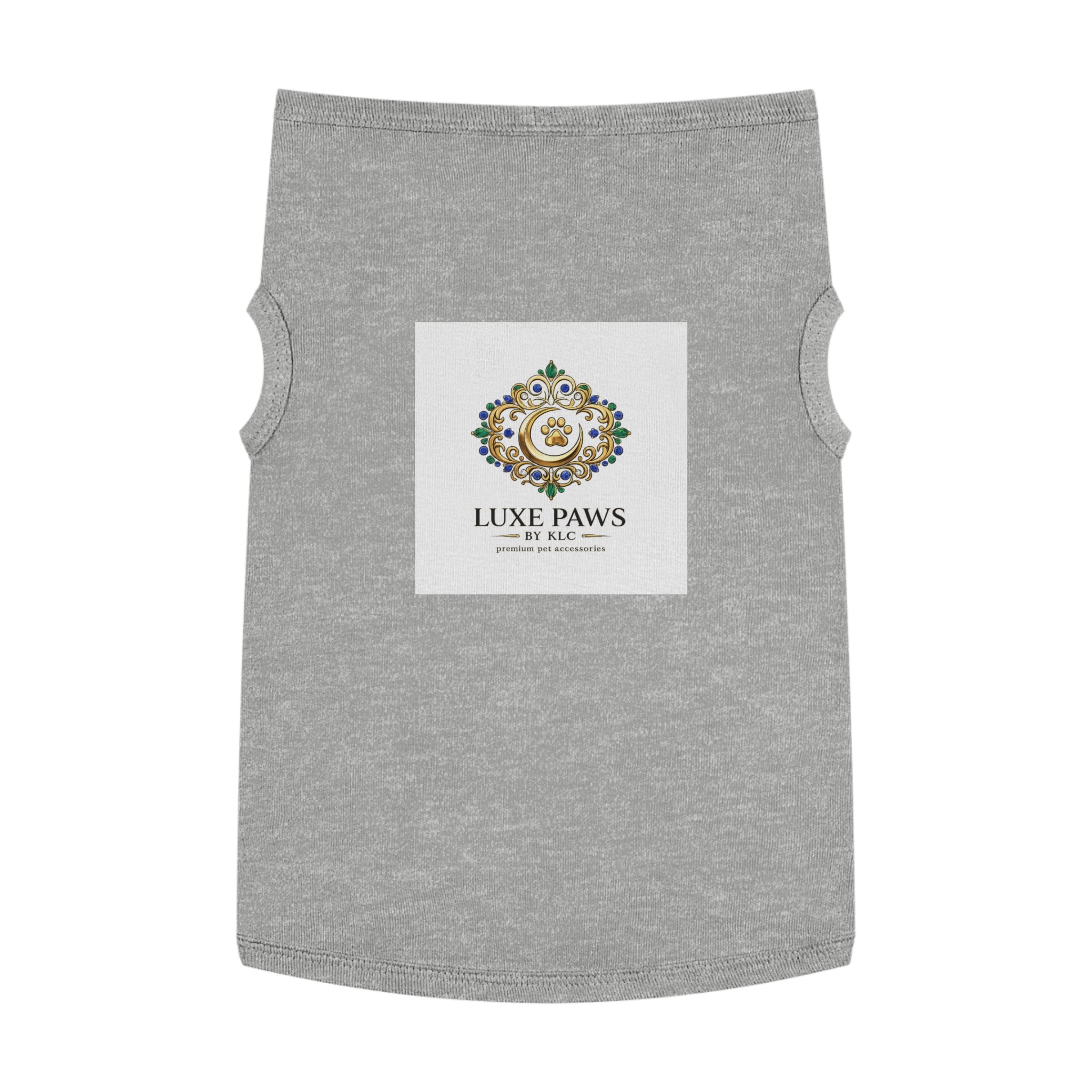 Luxe Paws Pet Tank Top — Ornate Paw Logo Dog Tee