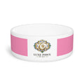 Luxe Paws Ceramic Pet Bowl — Pink Designer Dog & Cat Feeding Dish