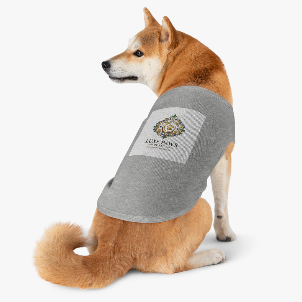 Luxe Paws Pet Tank Top — Ornate Paw Logo Dog Tee