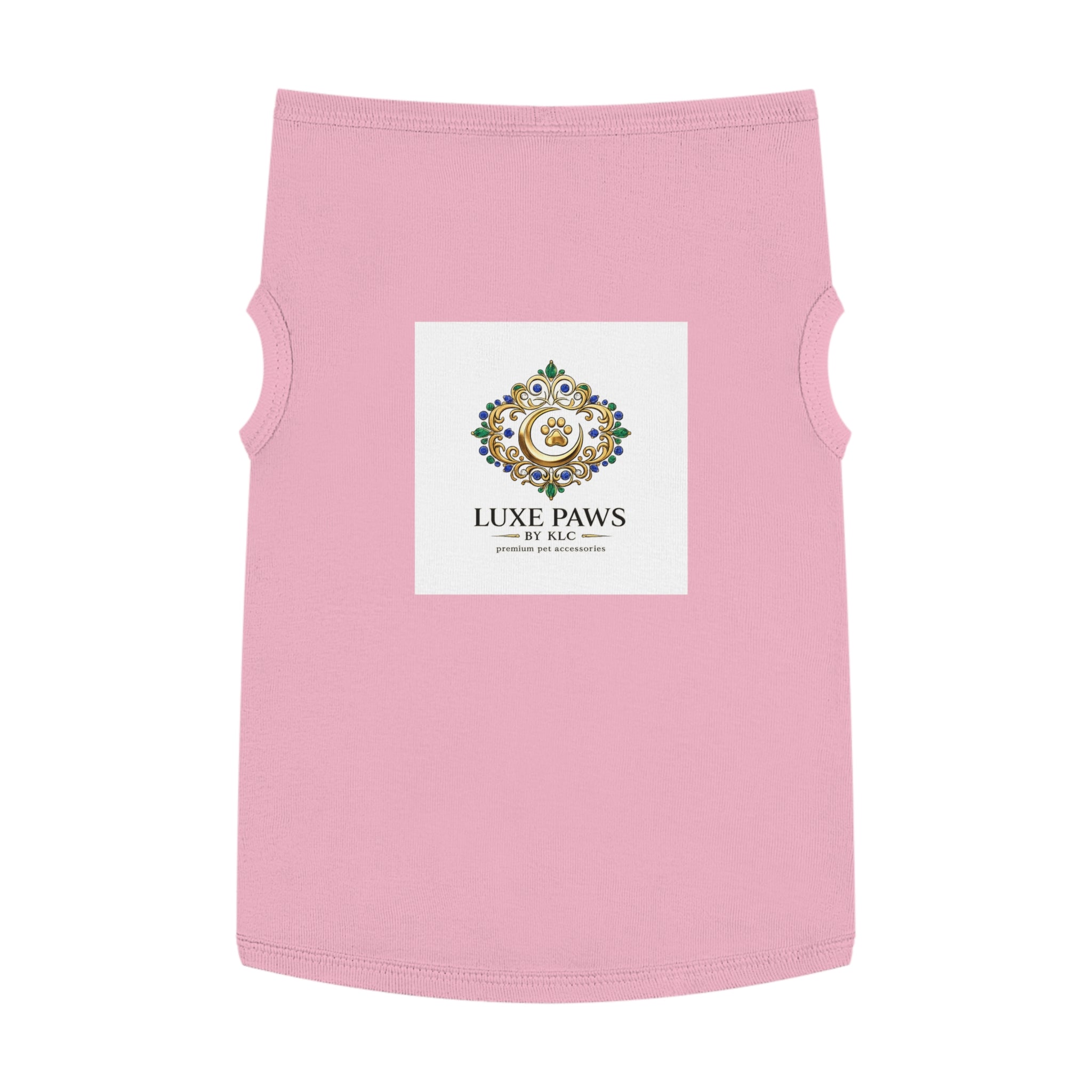 Luxe Paws Pet Tank Top — Ornate Paw Logo Dog Tee
