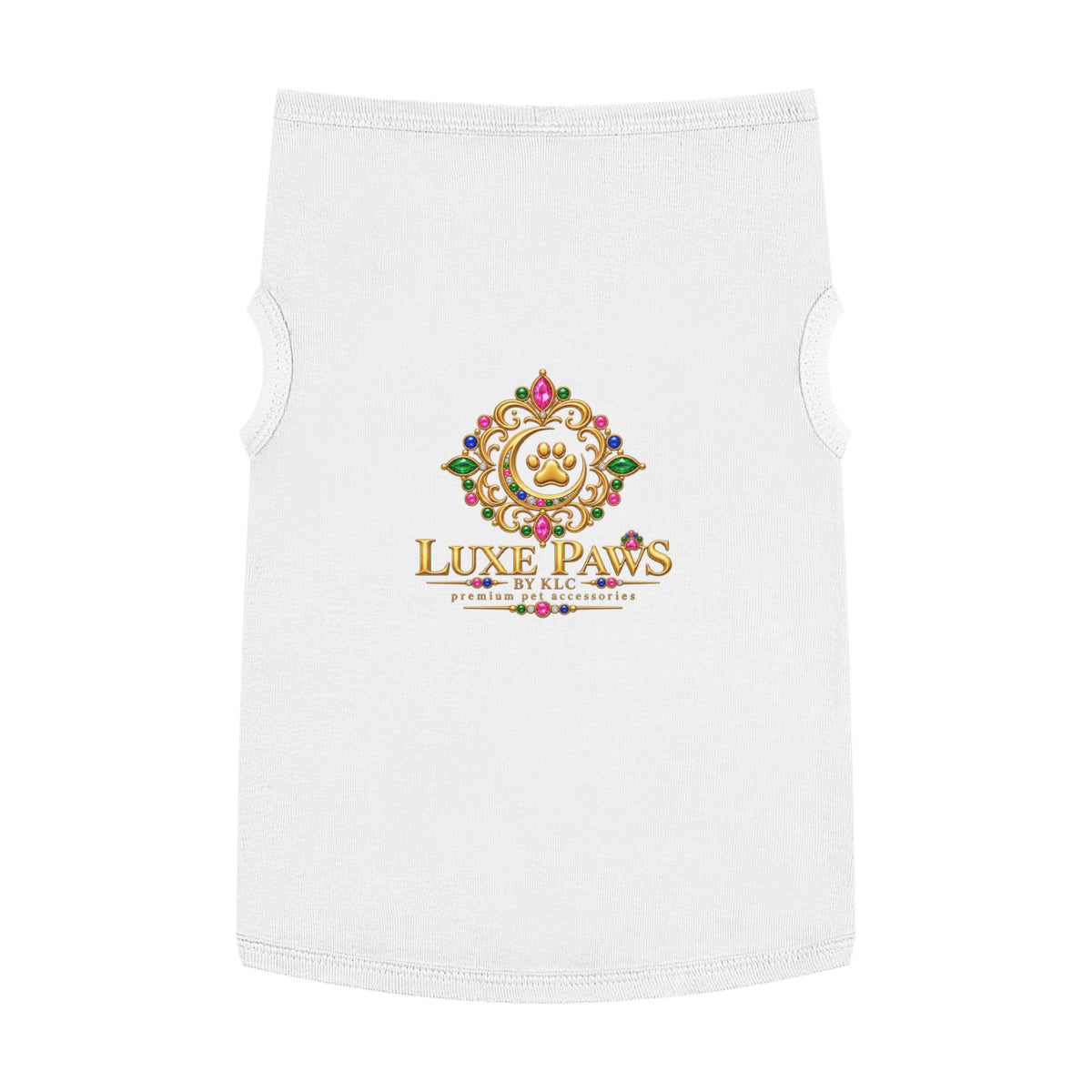 Luxury Paws Pet Tank Top — Luxe Paws Gemmed Logo Dog Shirt