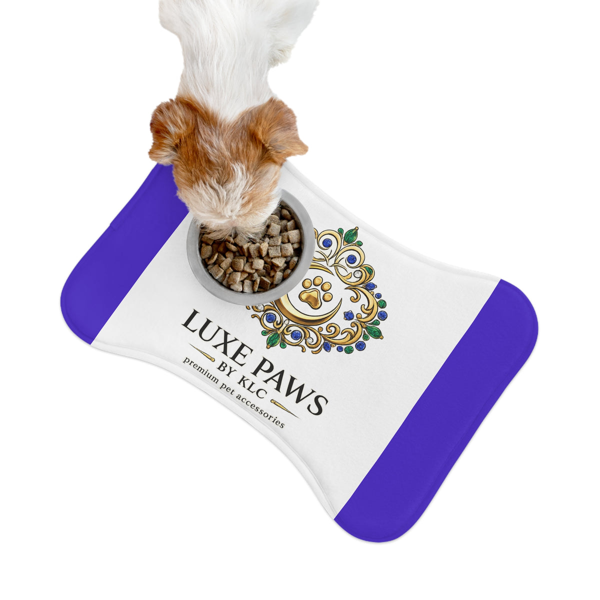 Luxe Paws Pet Feeding Mat — Decorative Non-Slip Placemat for Dog & Cat Bowls