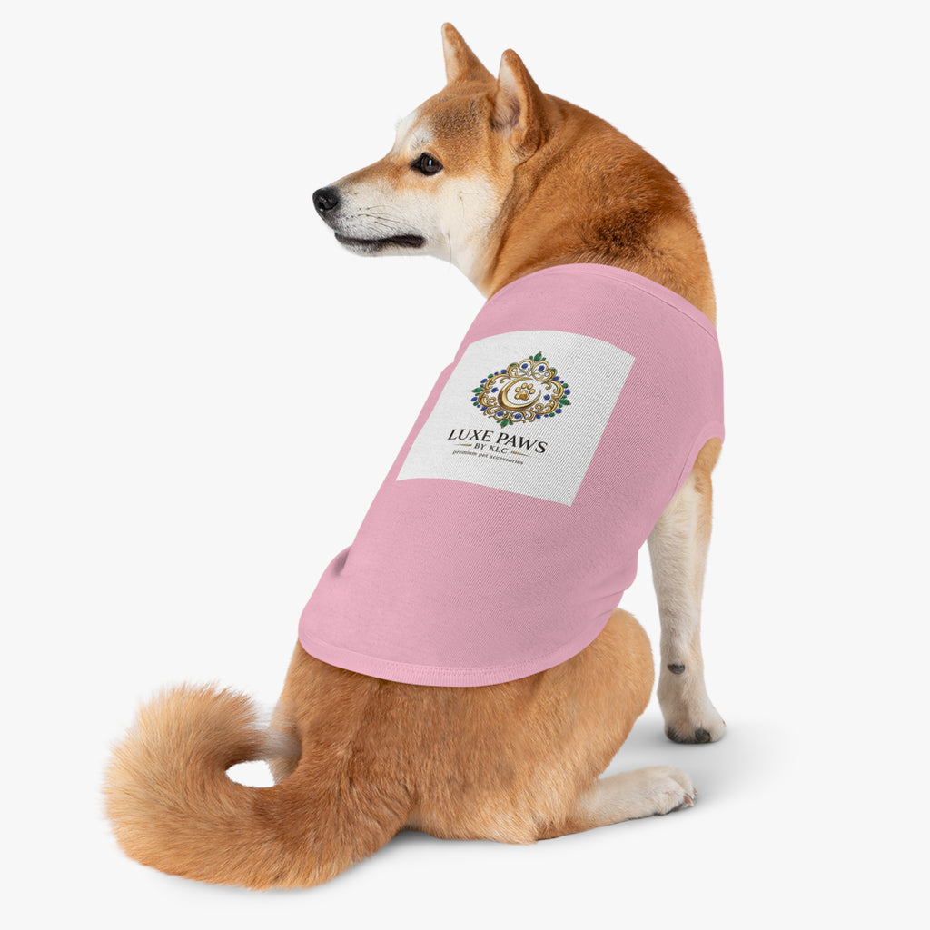 Luxe Paws Pet Tank Top — Ornate Paw Logo Dog Tee