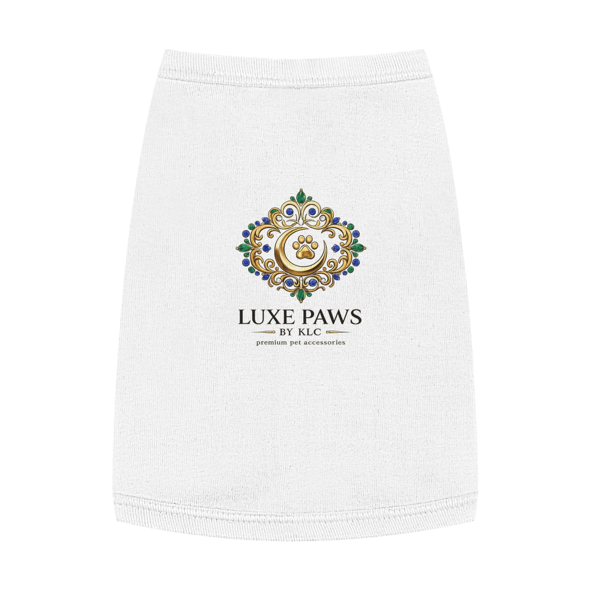 Luxe Paws Pet Tank Top — Ornate Paw Logo Dog Tee