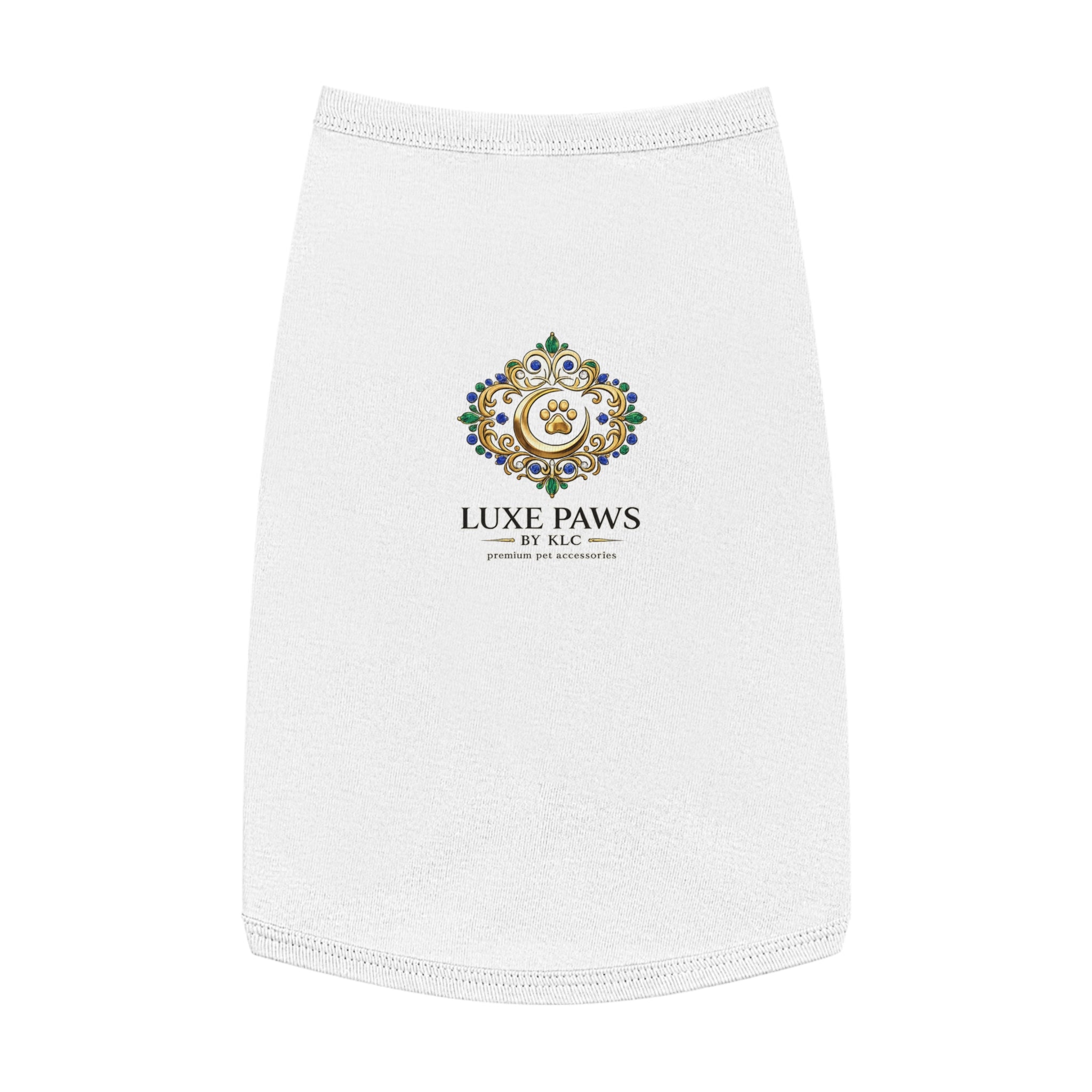 Luxe Paws Pet Tank Top — Ornate Paw Logo Dog Tee