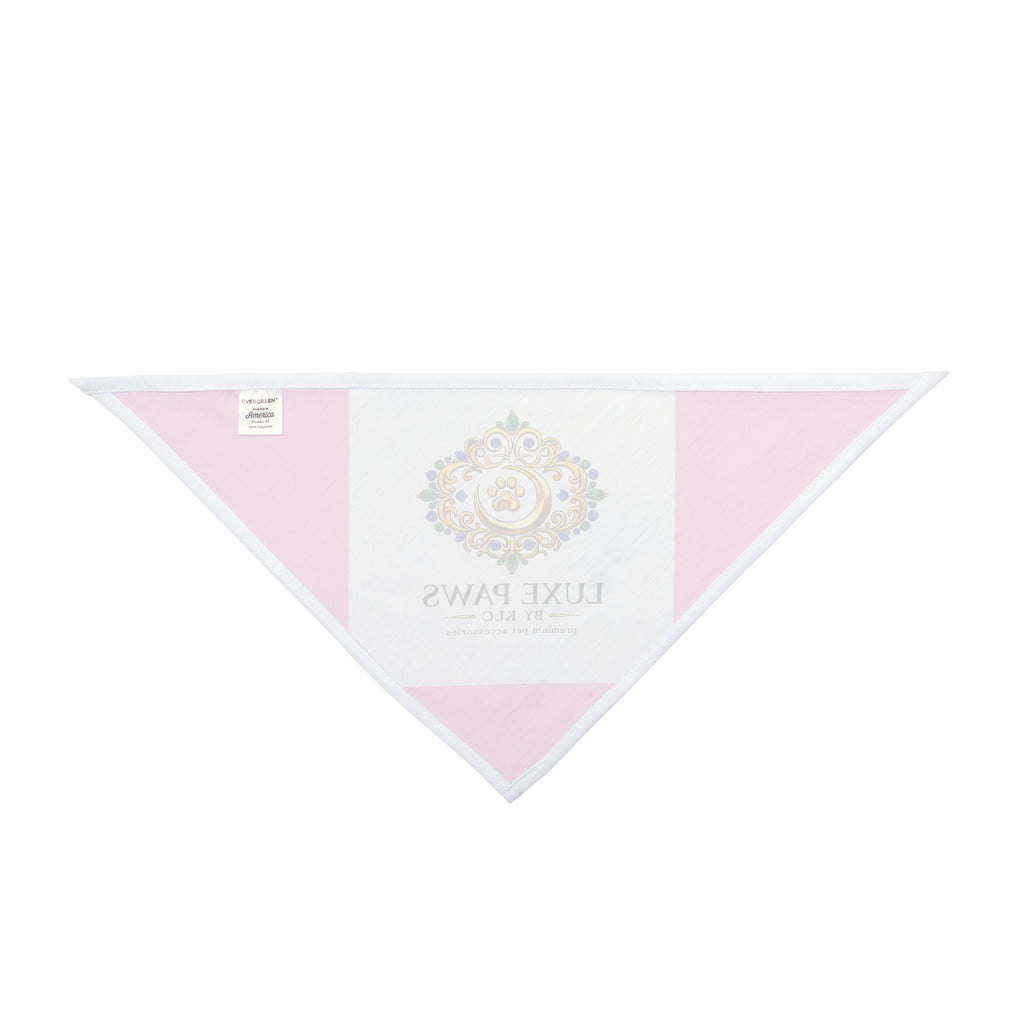 Luxe Paws Pink Pet Bandana — Luxury Paw Print Dog & Cat Accessory