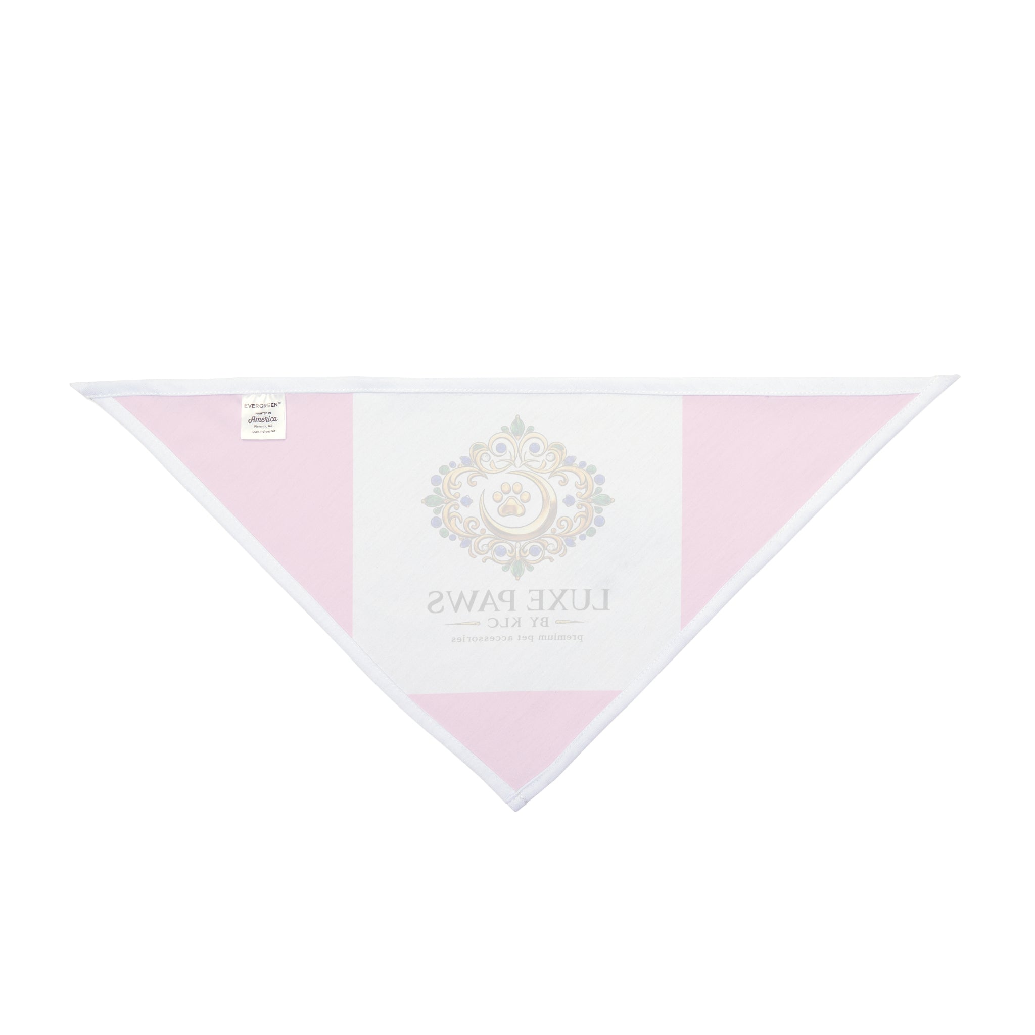 Luxe Paws Pink Pet Bandana — Luxury Paw Print Dog & Cat Accessory