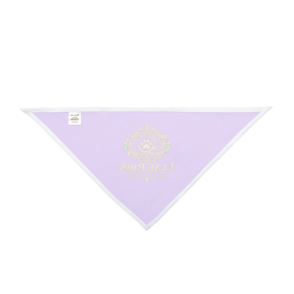 Luxe Paws Purple Pet Bandana — Gold Crest Dog & Cat Scarf