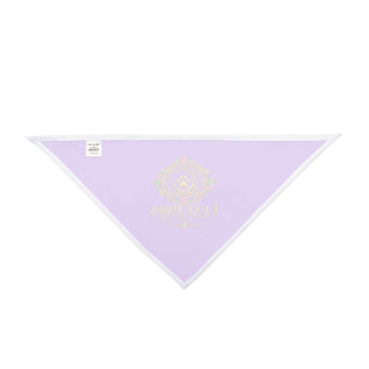 Luxe Paws Purple Pet Bandana — Gold Crest Dog & Cat Scarf