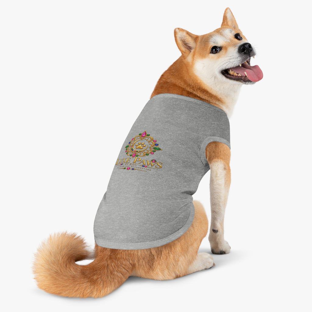 Luxury Paws Pet Tank Top — Luxe Paws Gemmed Logo Dog Shirt
