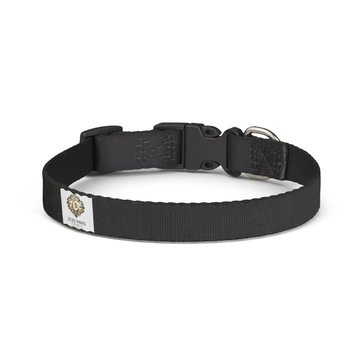 Clip-on Pet Collar — Durable Black Nylon Dog Collar with Quick-Release Buckle