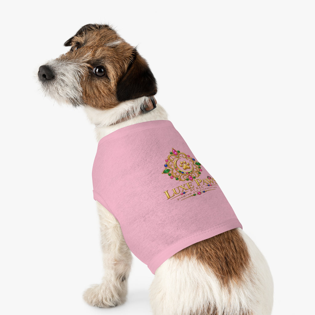 Luxury Paws Pet Tank Top — Luxe Paws Gemmed Logo Dog Shirt