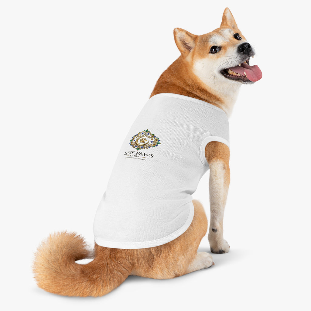 Luxe Paws Pet Tank Top — Ornate Paw Logo Dog Tee