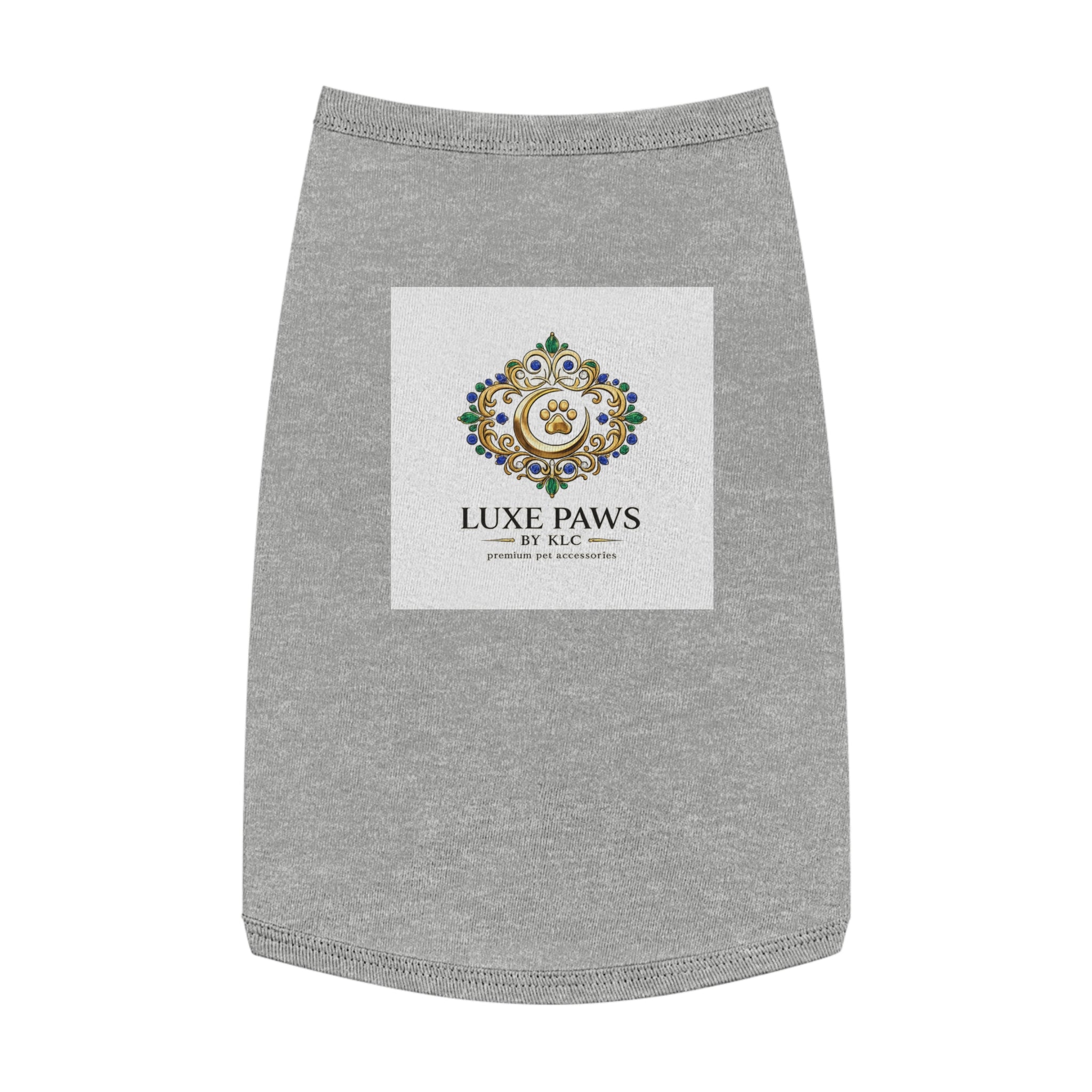 Luxe Paws Pet Tank Top — Ornate Paw Logo Dog Tee