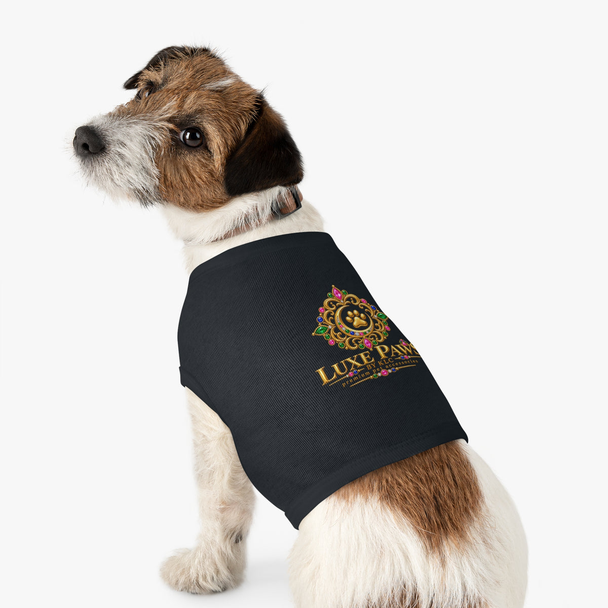 Luxury Paws Pet Tank Top — Luxe Paws Gemmed Logo Dog Shirt