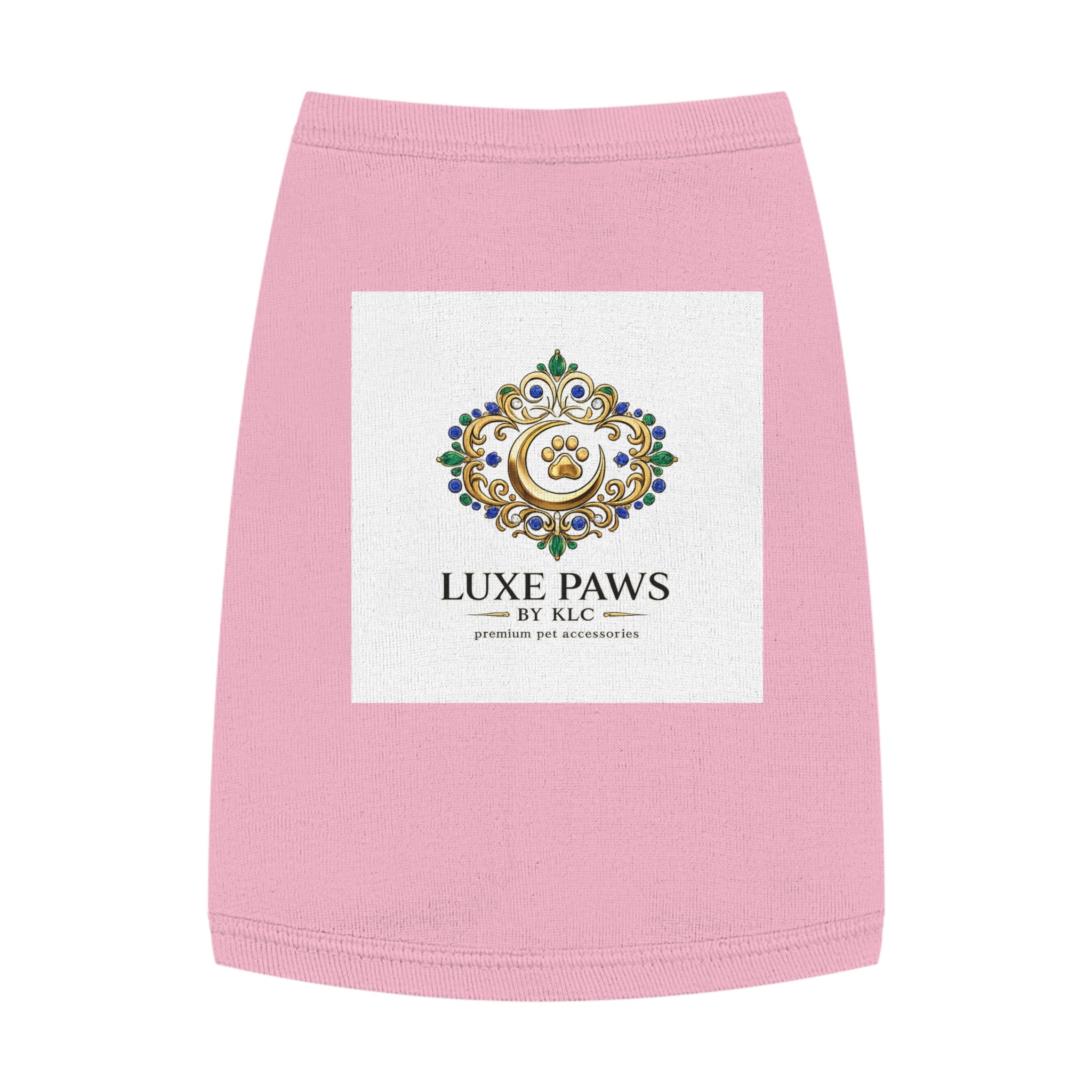 Luxe Paws Pet Tank Top — Ornate Paw Logo Dog Tee