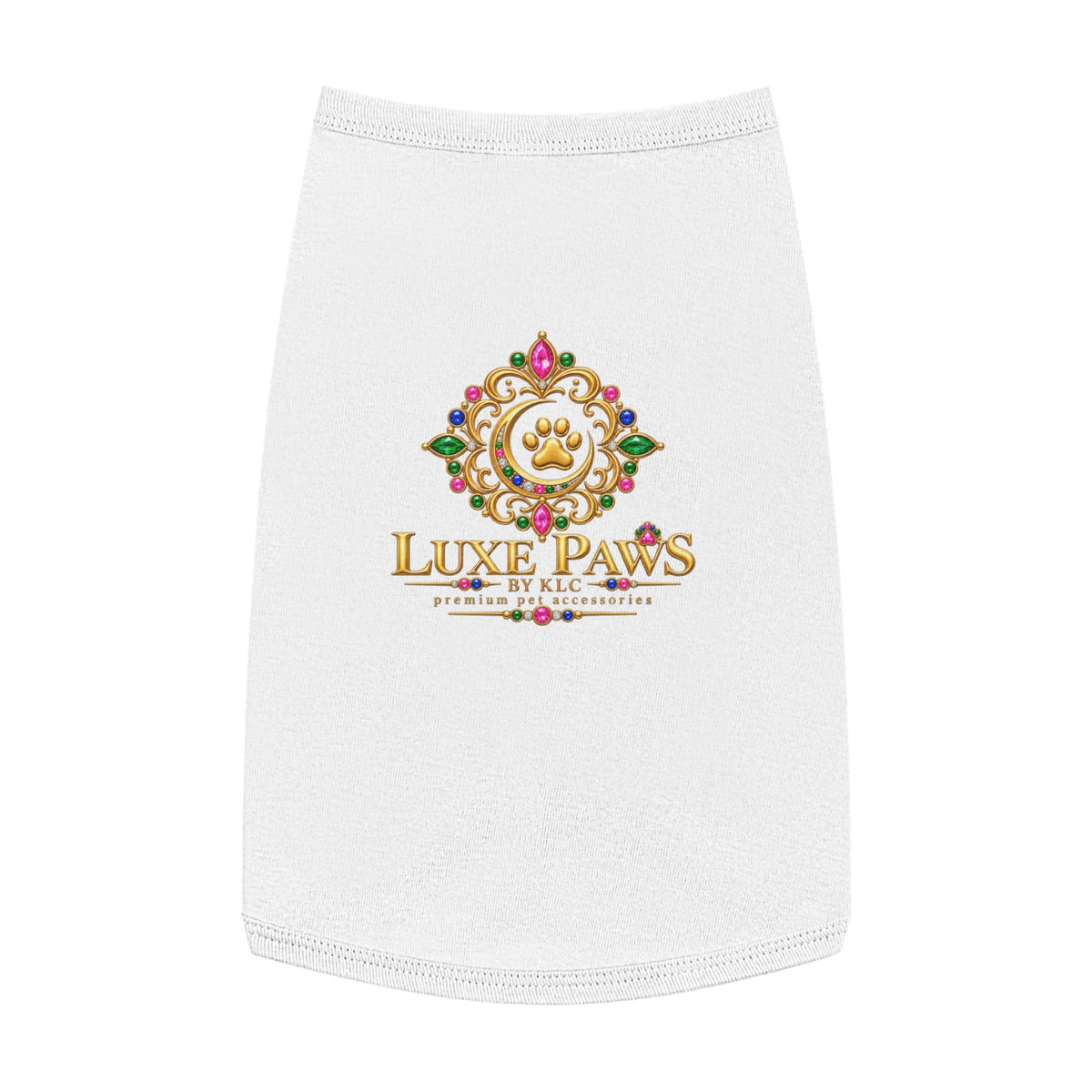Luxury Paws Pet Tank Top — Luxe Paws Gemmed Logo Dog Shirt