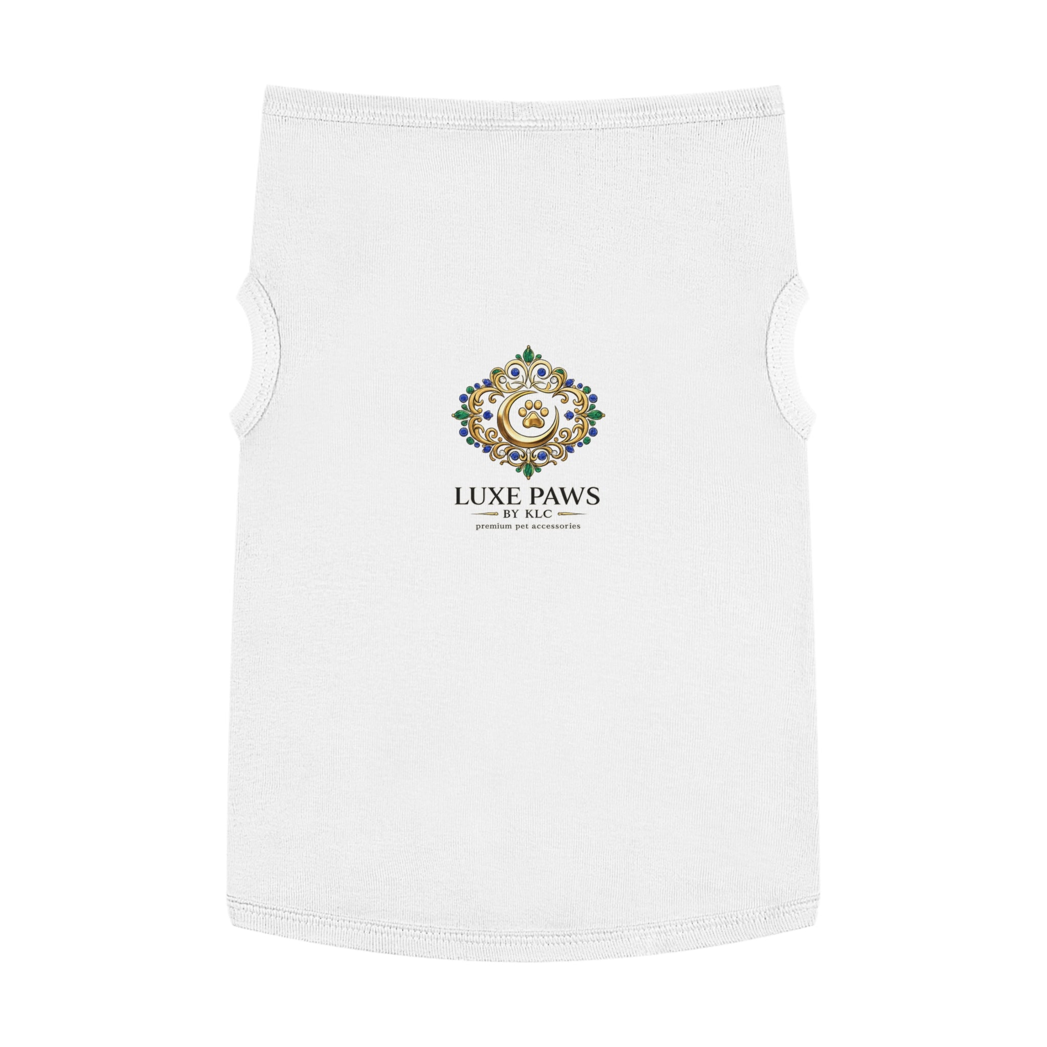 Luxe Paws Pet Tank Top — Ornate Paw Logo Dog Tee