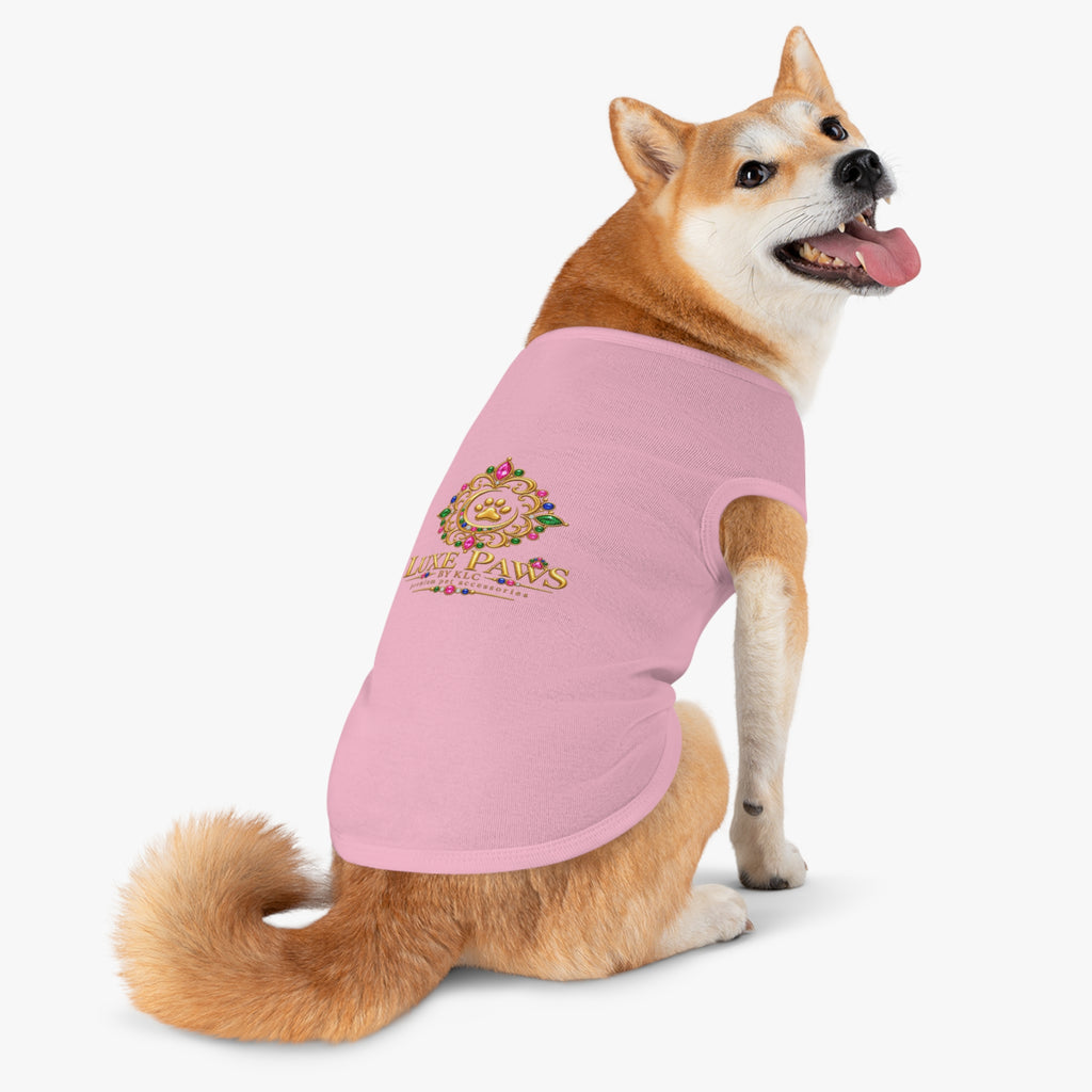 Luxury Paws Pet Tank Top — Luxe Paws Gemmed Logo Dog Shirt
