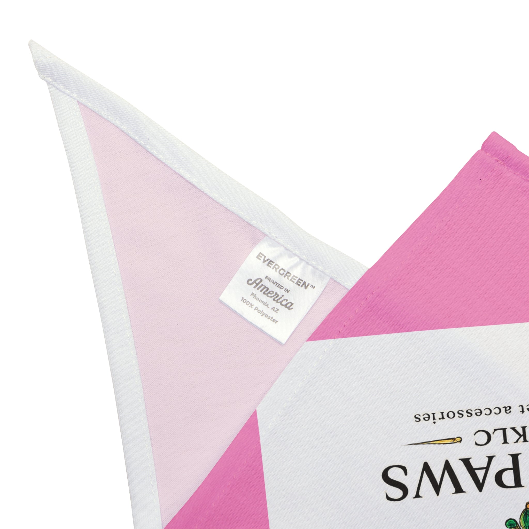 Luxe Paws Pink Pet Bandana — Luxury Paw Print Dog & Cat Accessory