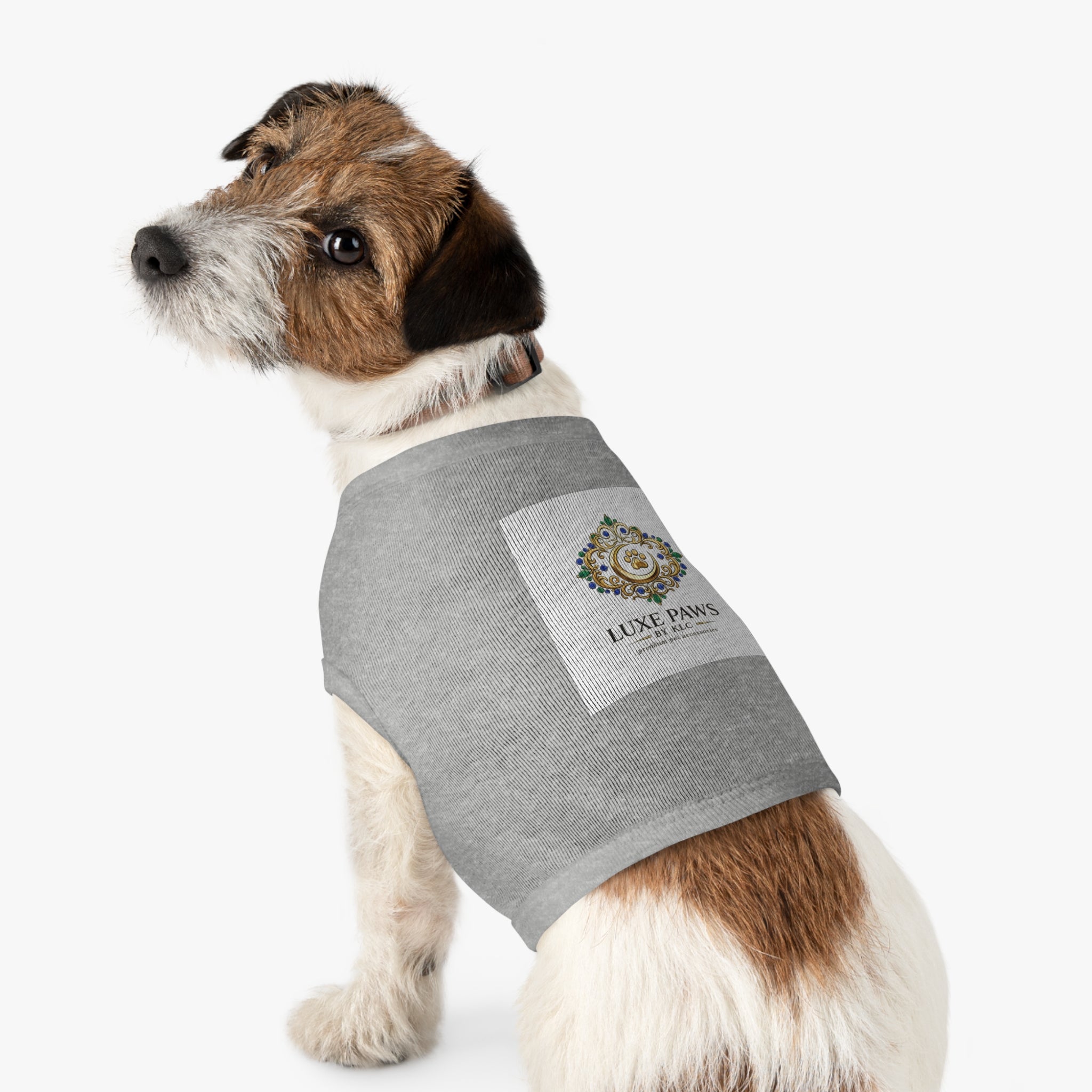Luxe Paws Pet Tank Top — Ornate Paw Logo Dog Tee