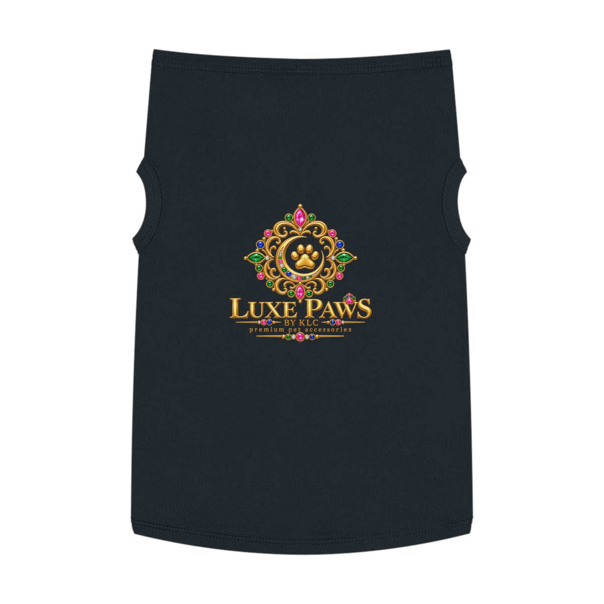 Luxury Paws Pet Tank Top — Luxe Paws Gemmed Logo Dog Shirt