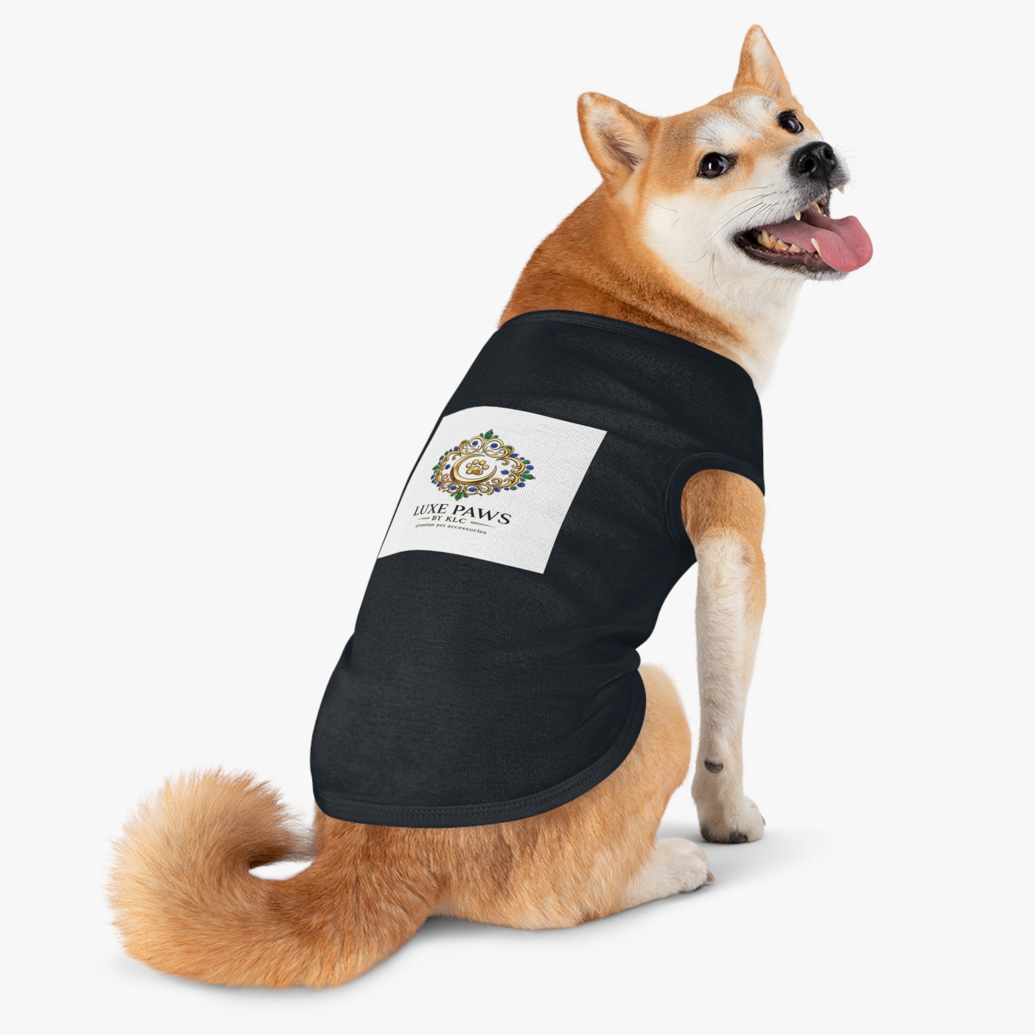 Luxe Paws Pet Tank Top — Ornate Paw Logo Dog Tee