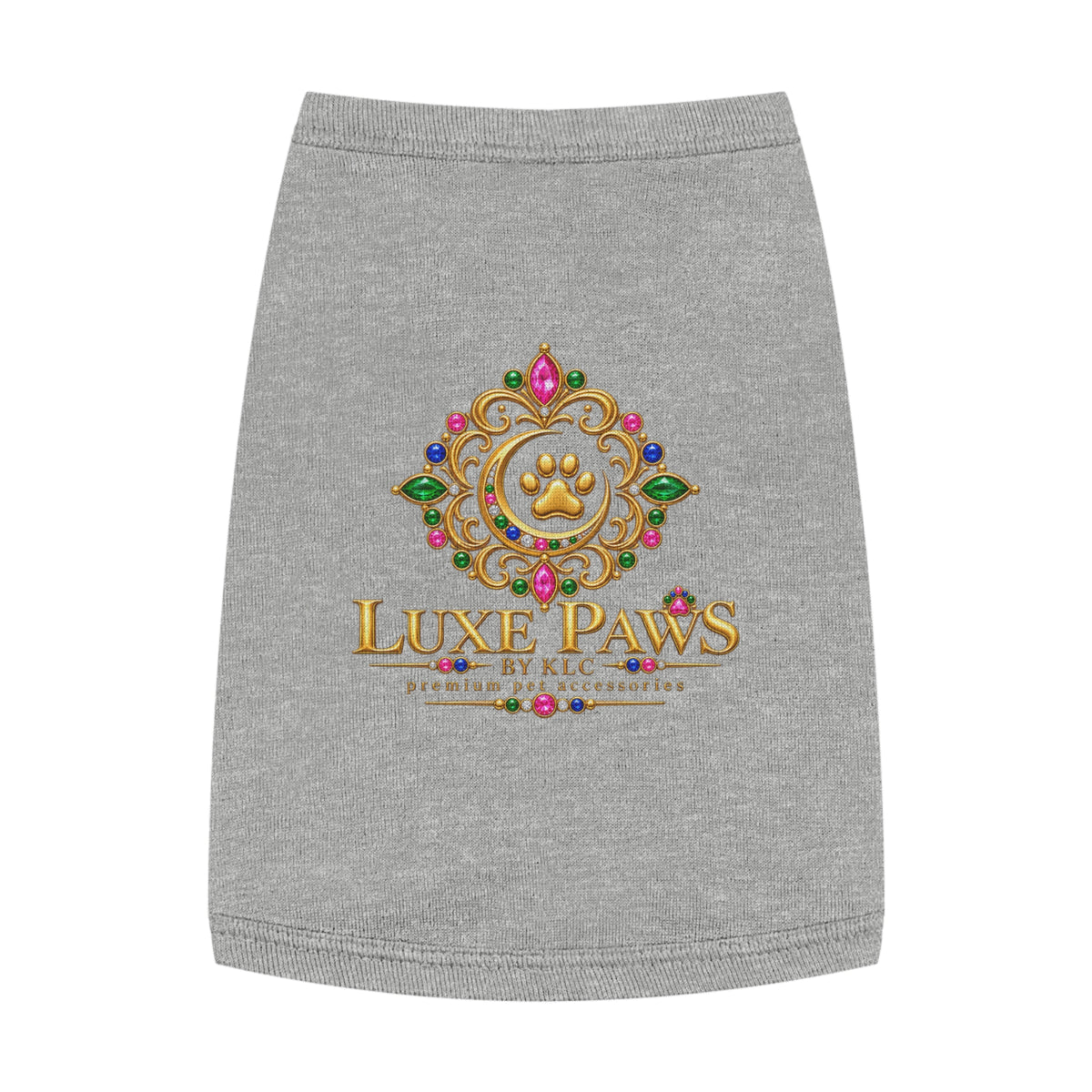Luxury Paws Pet Tank Top — Luxe Paws Gemmed Logo Dog Shirt