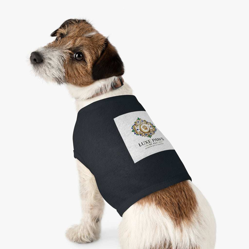 Luxe Paws Pet Tank Top — Ornate Paw Logo Dog Tee