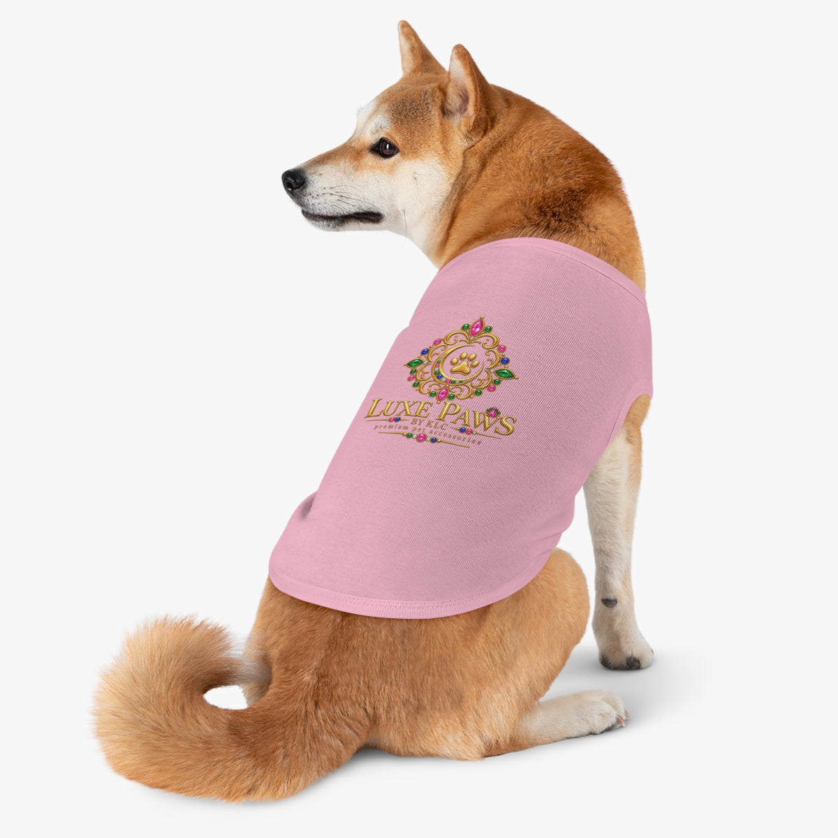 Luxury Paws Pet Tank Top — Luxe Paws Gemmed Logo Dog Shirt