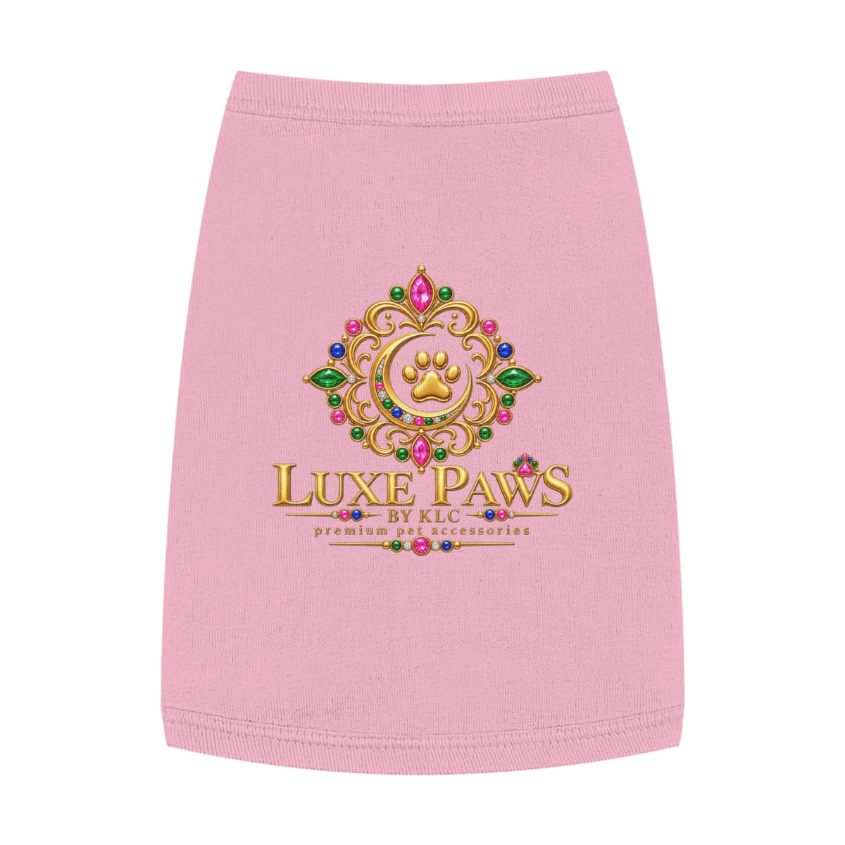 Luxury Paws Pet Tank Top — Luxe Paws Gemmed Logo Dog Shirt