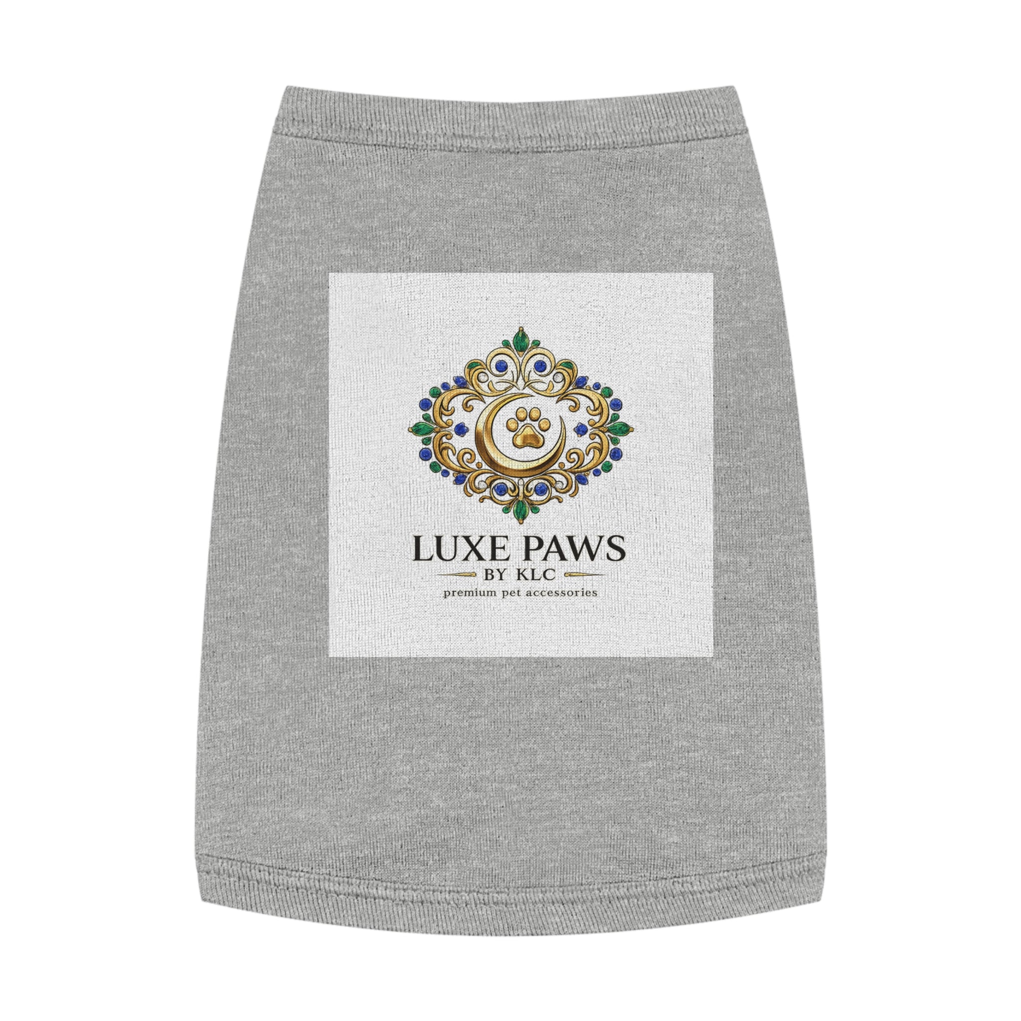 Luxe Paws Pet Tank Top — Ornate Paw Logo Dog Tee