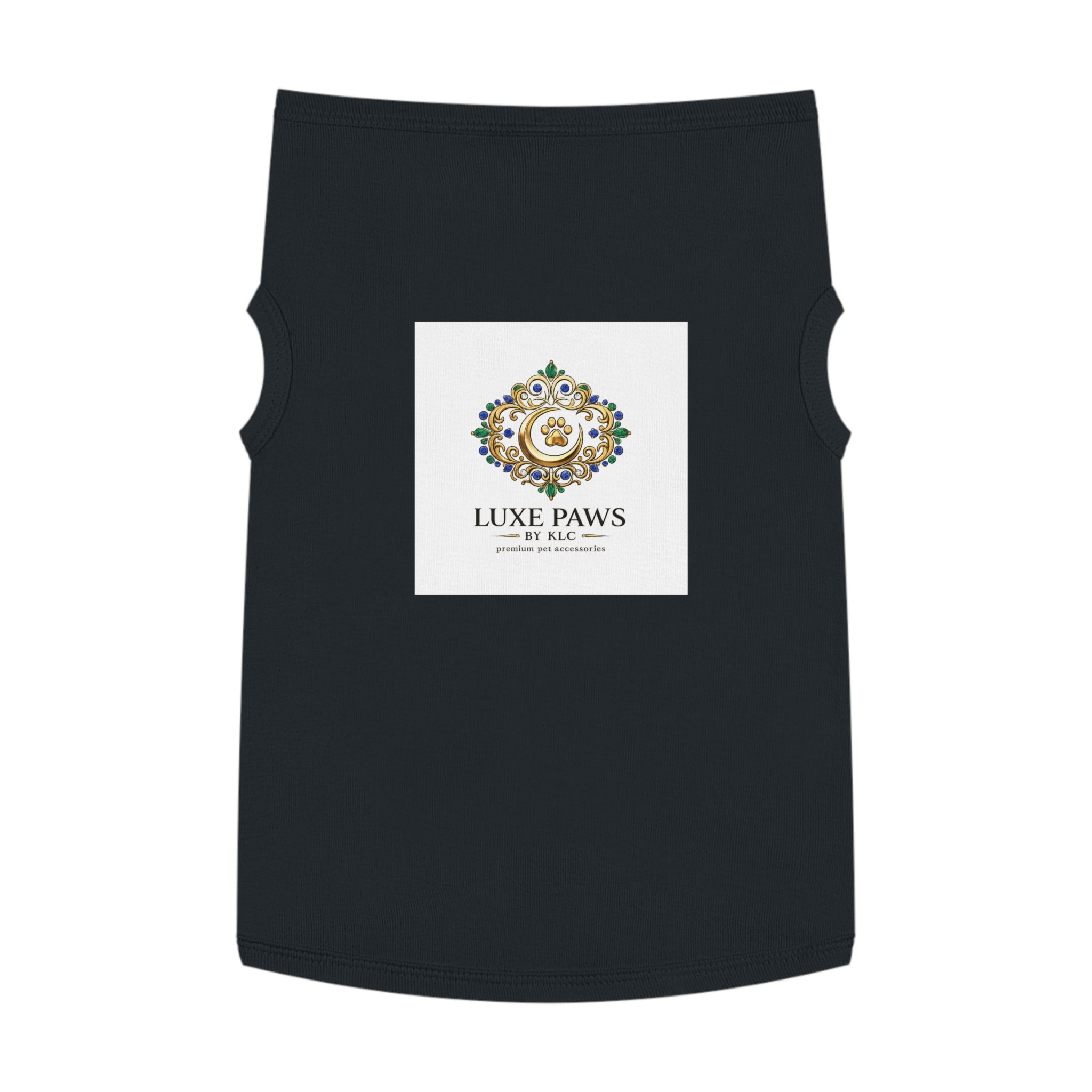 Luxe Paws Pet Tank Top — Ornate Paw Logo Dog Tee