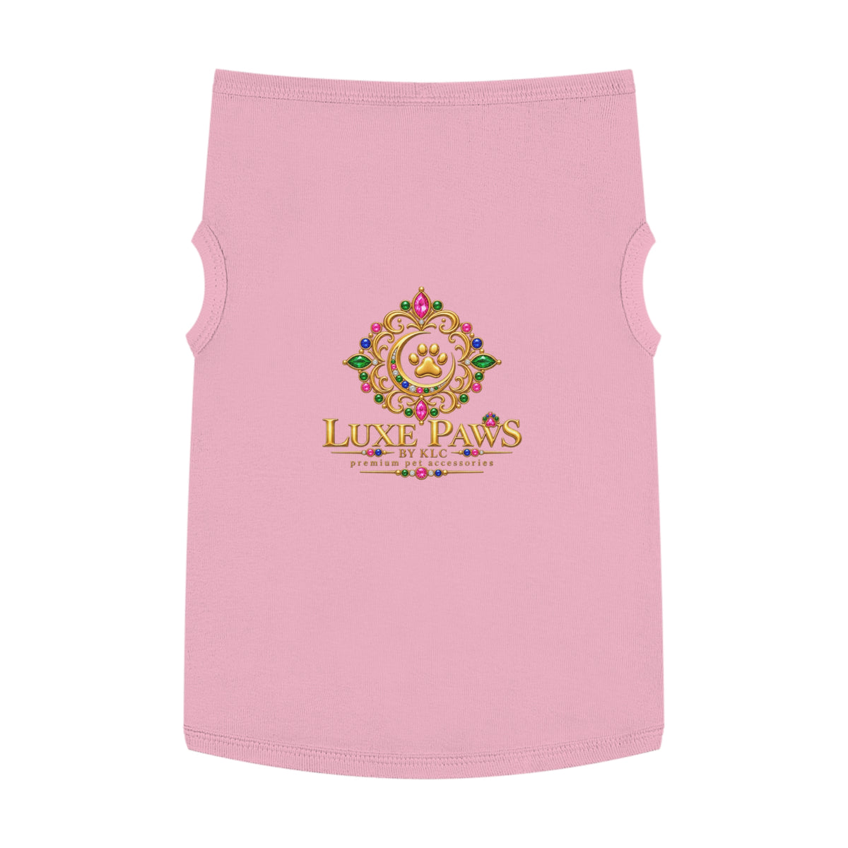 Luxury Paws Pet Tank Top — Luxe Paws Gemmed Logo Dog Shirt