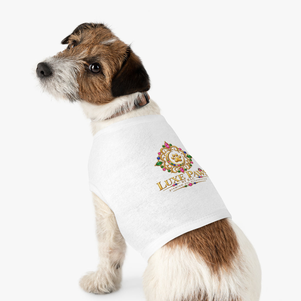 Luxury Paws Pet Tank Top — Luxe Paws Gemmed Logo Dog Shirt