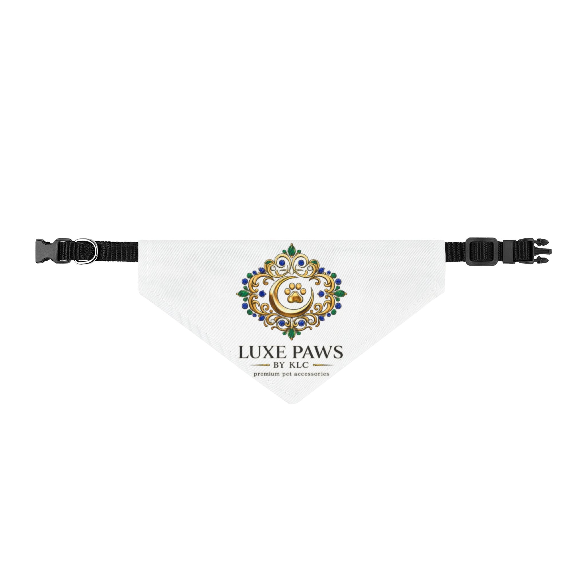 Luxe Paws Clip-On Pet Bandana Logo Designer Dog & Cat Accessory