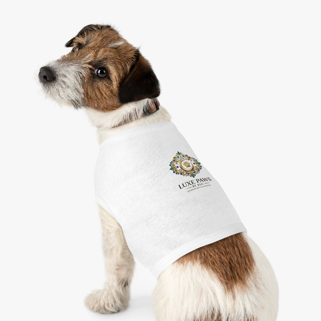 Luxe Paws Pet Tank Top — Ornate Paw Logo Dog Tee