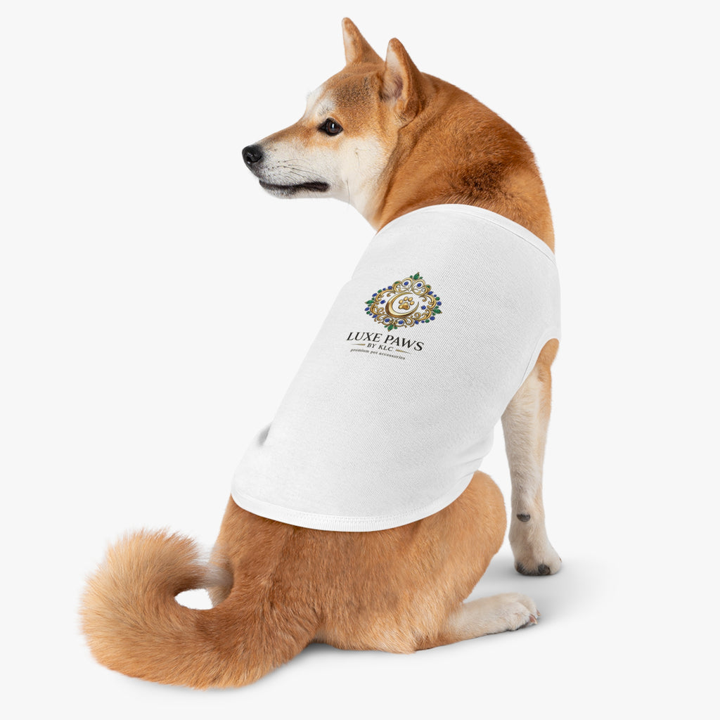Luxe Paws Pet Tank Top — Ornate Paw Logo Dog Tee