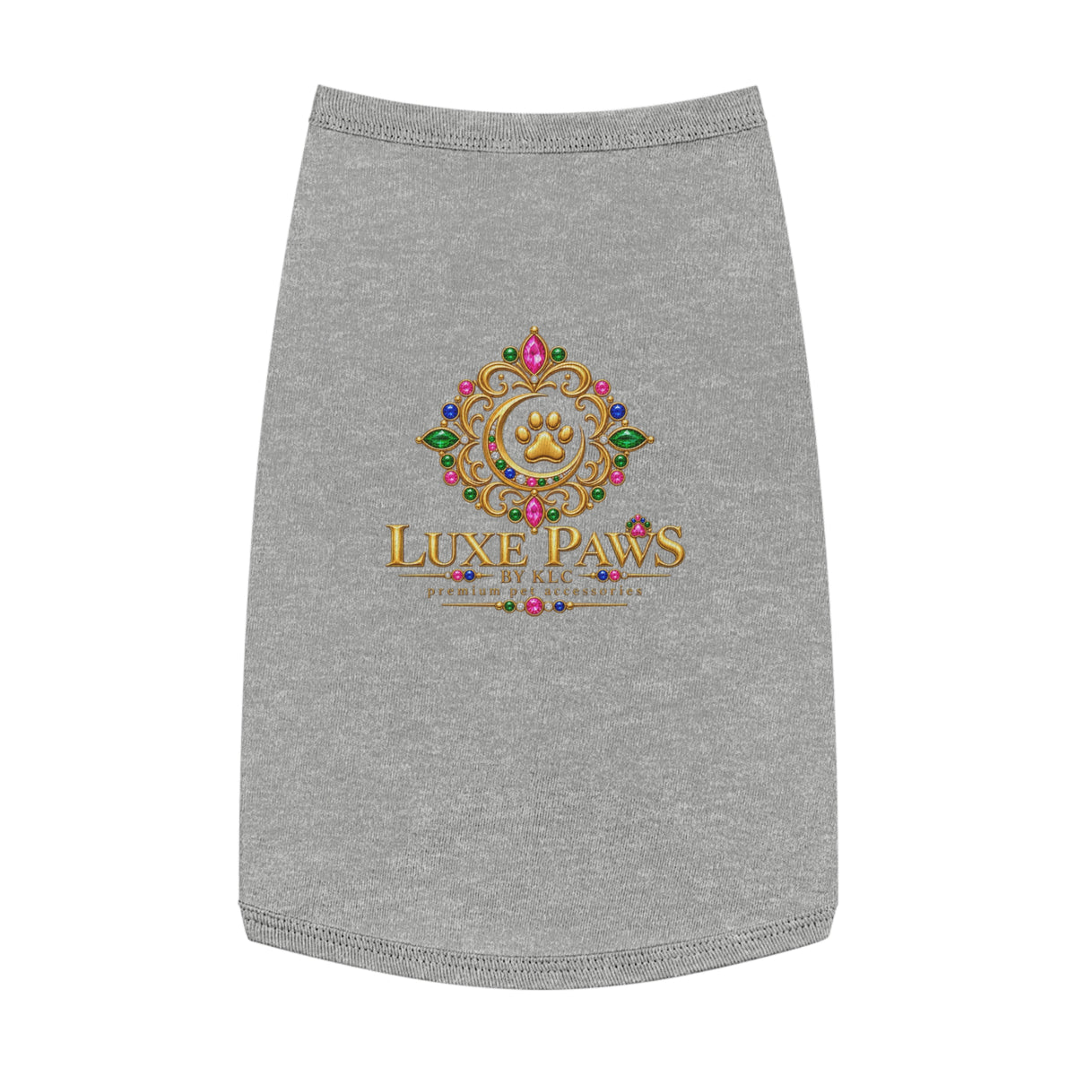 Luxury Paws Pet Tank Top — Luxe Paws Gemmed Logo Dog Shirt