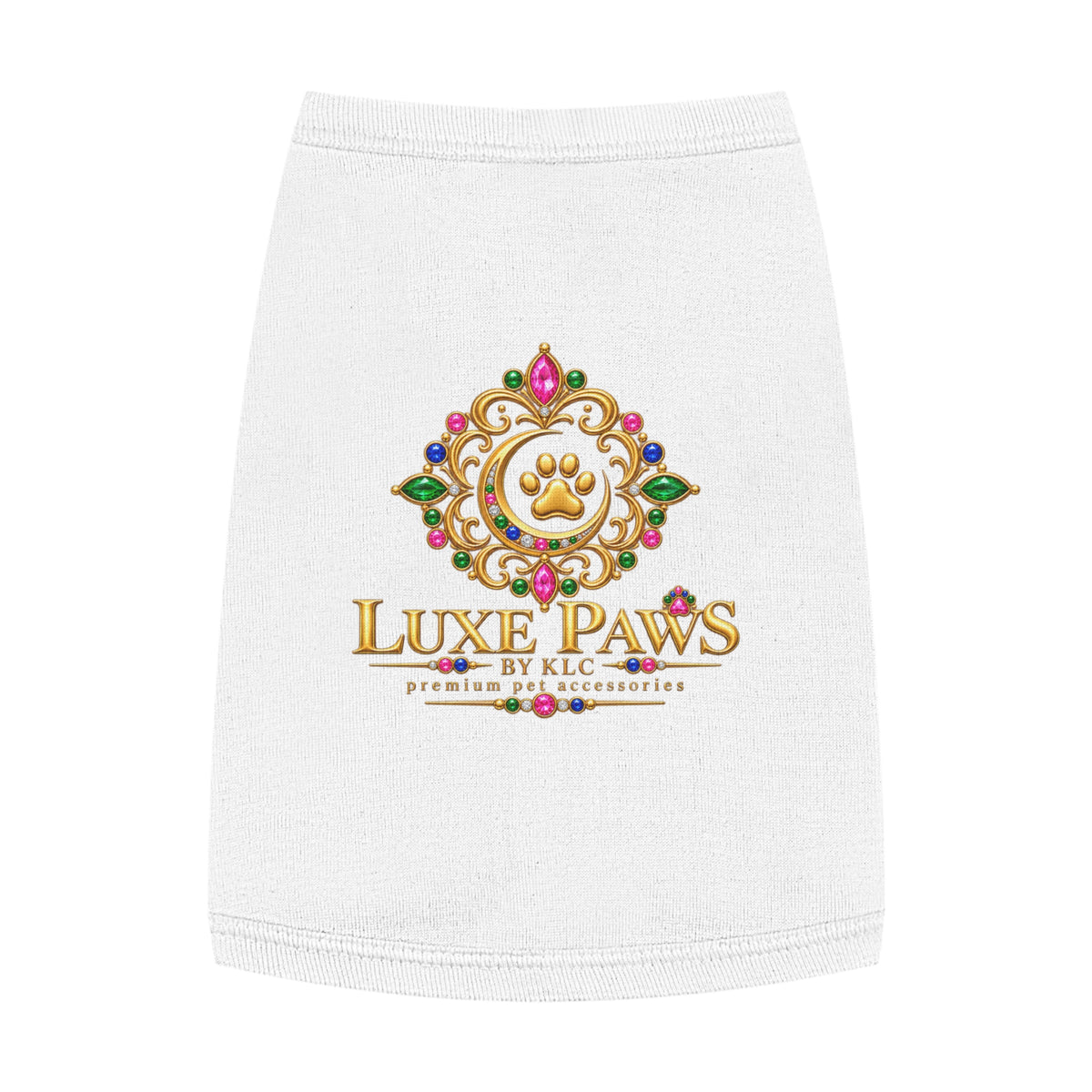 Luxury Paws Pet Tank Top — Luxe Paws Gemmed Logo Dog Shirt