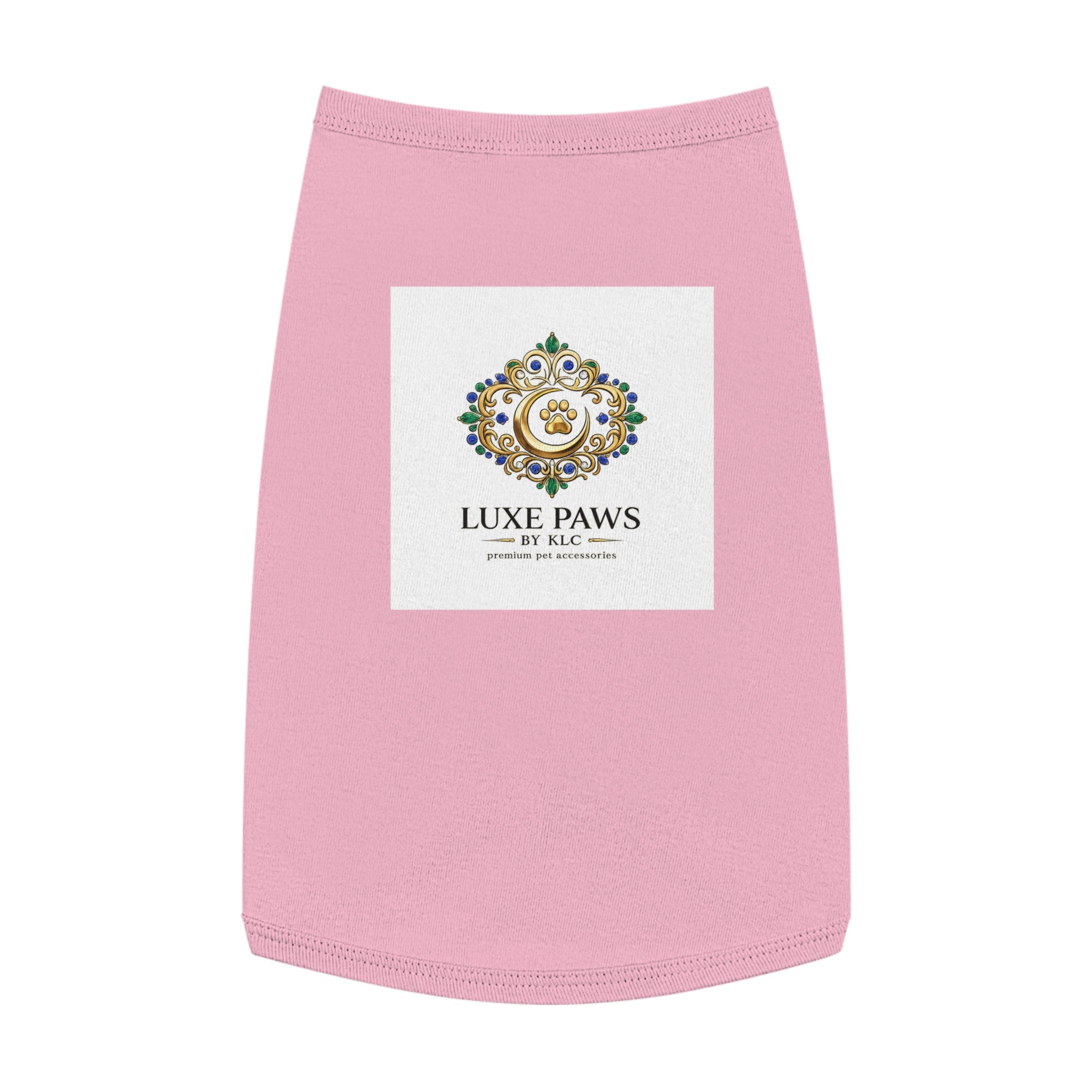 Luxe Paws Pet Tank Top — Ornate Paw Logo Dog Tee